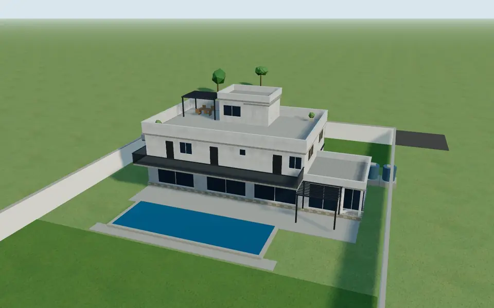 3D render of the Karen contemporary 5-bedroom villa